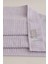 Ivory Lila Bordürlü Mikro Fiber Pamuk 2li Banyo Havlusu Seti 50 x 90 - 70 x 140 1105A 5