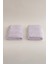 Ivory Lila Fitilli Mikro Fiber Pamuk 2li Banyo Havlusu Seti 50 x 90 - 70 x 140 1129A 4