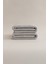 Ivory Gri Fitilli Mikro Fiber Pamuk 2li Banyo Havlusu Seti 50 x 90 - 70 x 140 1126A 3