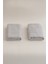 Ivory Gri Bordürlü Mikro Fiber Pamuk 2li El Yüz Havlusu Seti 50 x 90 - 50 x 90 110A 4