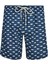 Erkek Deniz Havuz Şortu Desenli Jay S278 Koyu Lacivert 1