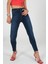 Koyu Mavi Indigo Skinny Jeans Kadın Denim Pantolon 4