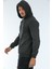 Kapüşonlu Basic Geniş Kesim Erkek Içi Polarlı Sweatshirt 3