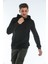 Kapüşonlu Basic Geniş Kesim Erkek Içi Polarlı Sweatshirt 2