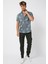 Slim Fit None Denim Paçaları Lastikli Esnek Kumaş Erkek Kargo Pantolon 4