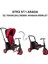 STR3 Plus 5’i 1 Arada Modüler Katlanabilir Bebek Arabası ve Üç Tekerlekli Bebek Bisikleti Red 1