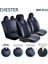seat Cordoba Uyumlu Yarı Deri Oto Koltuk Kılıfı Ön Arka Set Chester Model Siyah Mavi Sc 2