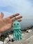 Sevimli Mavi Ahtapot Amigurumi El Örgüsü Anahtarlık ve Çanta Aksesuarı 1