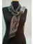 Gri Siyah Renkli Pamuk Viskon Desenli Şal Eşarp 6