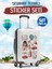 Seyahat Temalı Bavul Sticker Etiket Çıkartma S4 T972 1