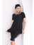 Likralı Yarı Kapalı Mayo 2416 Amber Siyah 1