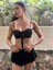 Kayahan Collectıon -Göğüsten Bağlamalı Pul Detaylı Desteksiz Kadın Bikini Takımı 1