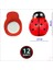 Uğur Böceği Ahşap Sticker, 1,9cm x 1,4cm x 12 Adet - Kırmızı 2