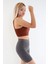 Crop Fitilli Kalın Askı Sporcu Sütyen | Kahverengi 3