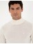 Erkek Ekru Slim Fit Yarım Balıkçı Yaka Yün Karışımlı Basic Triko Kazak 50270055-VR019 2