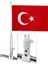 Tekne Bayrak Direği Ø25MM Vardevelaya Bağlanabilir 20 x 30 cm Türk Bayrağı ile Birlikte 1