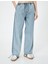 Oversize Paraşüt Denim Pantolon Standart Bel Beli Bağlamalı Cepli - Parachute Jean 3