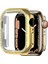 Gold Apple Watch 42 mm Uyumlu Kasa Koruyucu Taşlı Renkli Sert Pc 360 Tam Koruma Ekran Koruyucu Gard 1