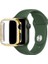 Gold Apple Watch 42 mm Uyumlu Kasa Koruyucu Taşlı Renkli Sert Pc 360 Tam Koruma Ekran Koruyucu Gard 4