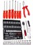 Asetat Saplı 7 Parça Pro Tornavida Takım 46 Parça Cırcır Lokma Takımı Otomatik Cırcırlı 1/4" Paket Set 1