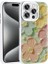 Apple iPhone 15 Pro Max Uyumlu Kılıf Çiçek Desenli Parlak Taşlı Sert Silikon Zore Garden Kapak, Colorful 1