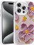 Apple iPhone 14 Pro Max Uyumlu Kılıf Çiçek Desenli Parlak Taşlı Sert Silikon Zore Garden Kapak, Mor 1