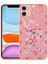Apple iPhone 11 Uyumlu Kılıf Desenli Sert Silikon Mumila Kapak, Pink Mouse 1