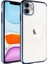 Apple iPhone 11 Uyumlu Kılıf Sert Pc Renkli Çerçeveli Riksos Kapak, Mavi 1