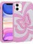 Apple iPhone 11 Uyumlu Kılıf Sıvılı Simli Kelebekli Tasarım Vodena Kapak, Pembe 1