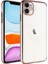 Apple iPhone 11 Uyumlu Kılıf Sert Pc Renkli Çerçeveli Riksos Kapak, Rose Gold 1