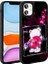 Apple iPhone 11 Uyumlu Kılıf Parlayan Kabartmalı Ikonik Figürlü Amas Silikon Kapak, Siyah 1