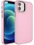 Apple iPhone 11 Uyumlu Kılıf Metal Çerçeve ve Buton Tasarımlı Kapak, Pembe Açık 1