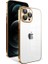 Apple iPhone 12 Pro Max Uyumlu Kılıf Kamera Korumalı Renkli Çerçeveli Garaj Kapak, Gold 1