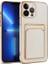 Apple iPhone 12 Pro Uyumlu Kılıf Bark Kartlıklı Kapak, Beyaz 1