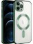 Apple iPhone 12 Pro Max Uyumlu Kılıf Kamera Korumalı Magsafe Wireless Şarj Özellikli Demre Kapak, Koyu Yeşil 1