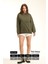 Fancy Kadın Bisiklet Yaka Nakış Desenli Pamuklu Yumuşacık Loose Fit Sweatshirt 5