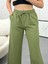 Yüksek Bel Beli Lastikli Cepli Flamlı Keten Bol Paça Yazlık Pantolon Ket001 3