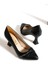 Kadın Şampanya Topuk Stiletto Şerit Taşlı 7 cm Günlük Kadın Abiye Topuklu Ayakkabı 5