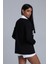 Fancy Kadın Dar Kesim Kol Katlamalı Nakış Detaylı Blazer Ceket 3