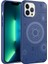 Apple iPhone 12 Pro Uyumlu Kılıf Wireless Şarj Özellikli Desenli Hot Kapak, Lacivert 1
