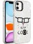 Apple iPhone 12 Uyumlu Kılıf Mermer Desenli Marbello Kapak, Beyaz 1