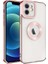 Apple iPhone 12 Uyumlu Kılıf Kamera Korumalı Logo Gösteren Omega Kapak, Rose Gold 1
