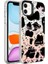 Apple iPhone 12 Uyumlu Kılıf Mermer Desenli Marbello Kapak, Siyah-Beyaz 1