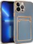 Apple iPhone 13 Pro Max Uyumlu Kılıf Bark Kartlıklı Kapak, Mavi 1