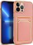 Apple iPhone 13 Pro Uyumlu Kılıf Bark Kartlıklı Kapak, Rose Gold 1