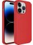 Apple iPhone 13 Pro Uyumlu Kılıf Magsafe Wireless Şarj Özellikli Pastel Renk Silikon Plas Kapak, Kırmızı 1