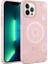 Apple iPhone 13 Pro Max Uyumlu Kılıf Wireless Şarj Özellikli Desenli Hot Kapak, Rose Gold 1
