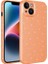 Apple iPhone 14 Plus Uyumlu Kılıf Kamera Korumalı Simli Lüks Koton Kapak, Turuncu 1