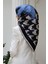 Tivil İndigo - Lacivert Desenli İpek Eşarp DGN 51056 - 0031 - 0033 1