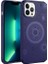 Apple iPhone 13 Pro Uyumlu Kılıf Wireless Şarj Özellikli Desenli Hot Kapak, Derin Mor 1